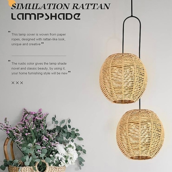 Simulation Rattan Lamp Shade - Picture 4 of 13